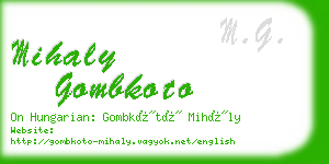 mihaly gombkoto business card